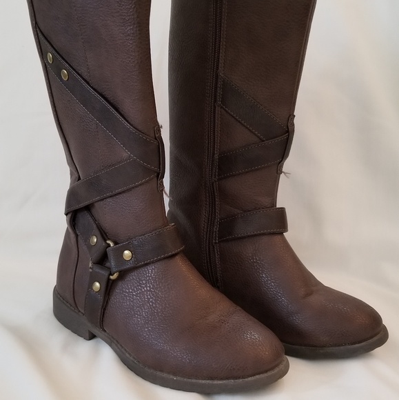 Kenneth Cole Brown Danica Girls Riding Boots Sz 2 - Picture 4 of 8